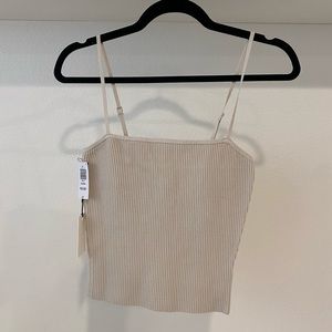 Aritzia - nude spaghetti strap tank top